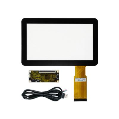 China Ultra Responsive 10ms Multi Touch 8'' PCAP Screen With Tempered Glass For Industrial Control Panel for sale