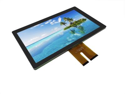 China 15.6-inch 10mm explosieve glas touch overlay met geprojecteerde capacitieve touch technologie gebonden op LCD-paneel Te koop