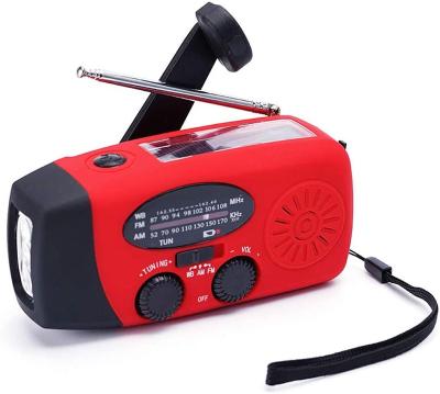 China PORTABLE Weather Radio with AM/FM 1000mAh Power Bank Backup Solar Crank Outdoor for sale