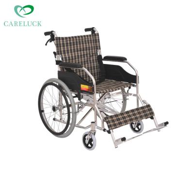 China Cheapest Price Aluminum Wheelchair Hospital Used Manual Aluminum Folding Wheelchair For Disabled for sale