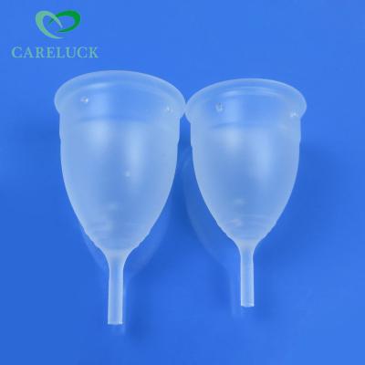 China 100% Medical Grade Silicone Fast Storage Menstrual Cup Long Stem for sale