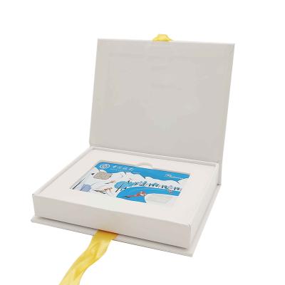 China Recyclable Wholesales Custom Logo Printed Box With Foam Insert VIP Card Packing Box USB Cards Packaging for sale