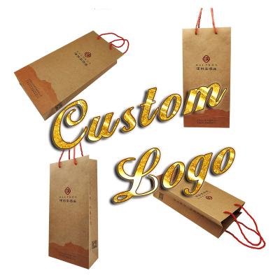 China Recycled Materials Wholesale Buying Greaseproof Kraft Paper Handbags For Christmas Gift for sale