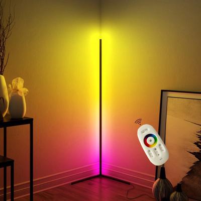 China Dropshipping 142CM RGB Modern Nordic Indoor Remote Control Atmosphere Standing Corner Floor Lamps For Bedroom Decoration for sale