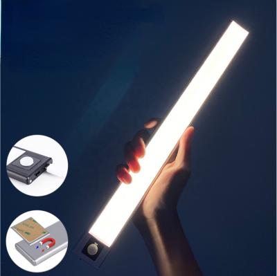 China 20/40/60/80cm Modern LED Under Cabinet Night Motion Sensor Light Kitchen Bedroom Night Cabinet Light for sale