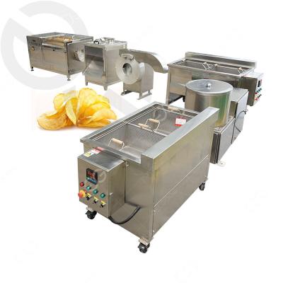 China German Factory Gelgoog 50-150KG/H Small Scale Flavoring Potato Chips Making Machine for sale