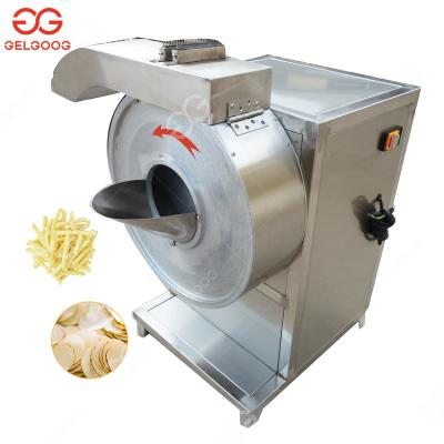 China food & Beverage Factory Small Business Professional French Fries Long Cutting Round Potato Chips Crinkle Cutter Machine for sale