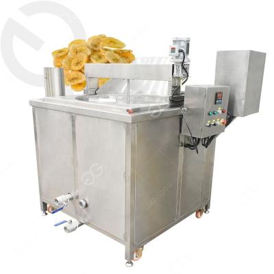 China Semi Automatic High Yield Gelgoog Gas Heater 20kg Per Banana Chips Batch Frying Pot Plantain Machine for sale