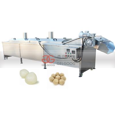 China Meatball Meatball Cooking Boiling and Blanching Line Blanching Machine for Chicken Wings, Beef Balls for sale