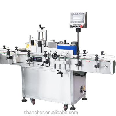 China Automatic Food Factory Supply Round Glass Plastic Bottles Labeling Machine for sale