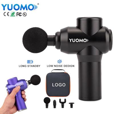 China YUOMO Body Massager Gun Deep Pressure Relieve Gym Wireless Massage Gun Private Label Mini Massage Gun for sale