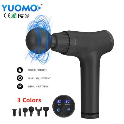 China Muscle 2021 Adjustable Body Percussion Massage Gun Logo Muscle With LCD Screen Massage Gun Sport Percussion Massage Gun for sale