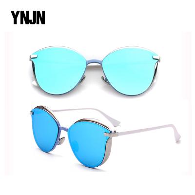 China Fashion Sunglasses 2021 New Stylish Custom Women Colorful Logo Mirror Lens Women Shape Sun Glasses for sale