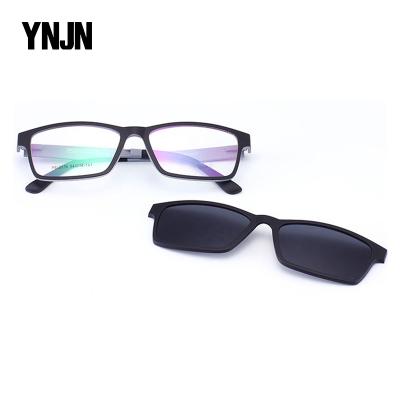 China Fashion Sunglasses China YNJN Manufacturers Ultem Frame Eyewear With Magnetic Clip On Lenses for sale