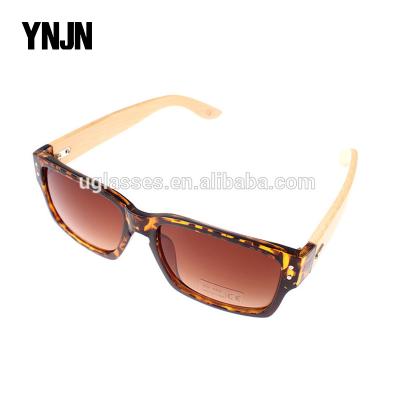 China New fashion sunglasses hot sale fashion PC frame with temple CE uv400 men women semi bamboo bamboo sunglasses YNJN for sale