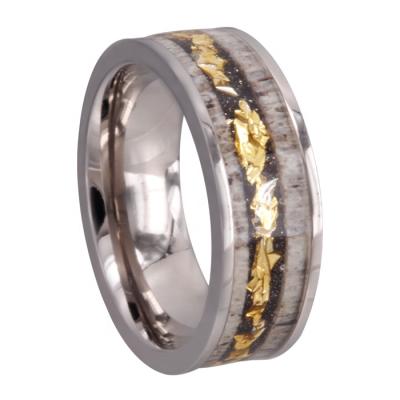 China Vintage shenzhen cheng jewelers wholesales deer to change wedding rings stainless steel with polish finish for sale