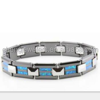 China TUNGSTEN Fashion Wholesale Tungsten Bracelet Jewelry Koa and Opal Bracelet for sale