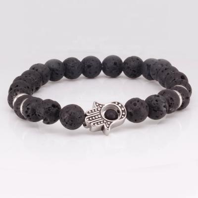 China Chengjewelers CLASSIC, Co.,Ltd. New designs natural lava stone bracelets for men for sale