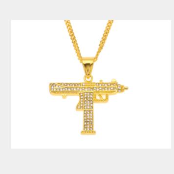 China Hiphop Shenzhen cheng jewelers Amazon Co hot sales golden brass gun pendant with high quality for sale