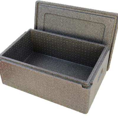 China Disposable Food Delivery Trunk Ice Trash 34LCooler Box Thermal Foam Insulated Container Camping PPE Cooler Box for sale