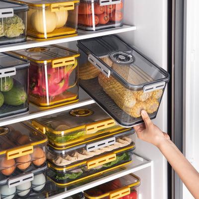 China Freshness Keeping Food Storage Organizer With Timer Food Container Keep Fresh Organizer Fridge Bins for sale