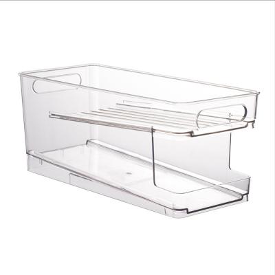 China Durable Freshness Keeping Double Layer Kitchen Organizer, Refrigerator Organizer, Plastic Fridge Storage Holders for sale