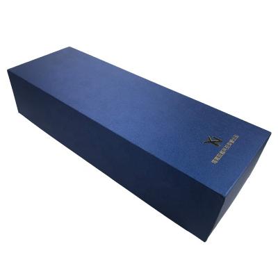 China Luxury Credit Card Gift Box Packaging Wedding Blue Door Recycle Paper Gift Box With Silver Hot Stamp for sale