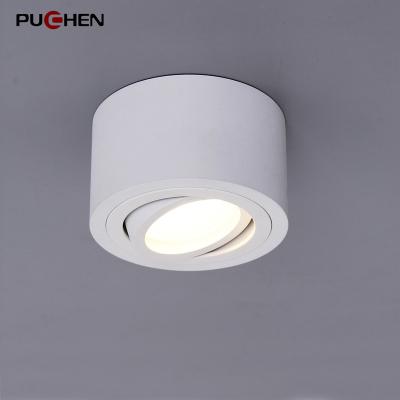 China PUCHEN Industrial Hot Wholesale Adjustable Ceiling GU10 Tube Downlight 80*50MM Spotlight Fixture Outdoor Mounted Aluminum Ignition Housing for sale