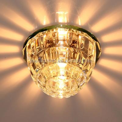 China Small Mini Downlights Corn Crystal Downlight With Lampholder G9 Max Black Brown Clear Yellow Mirror Base 35w 220v for sale