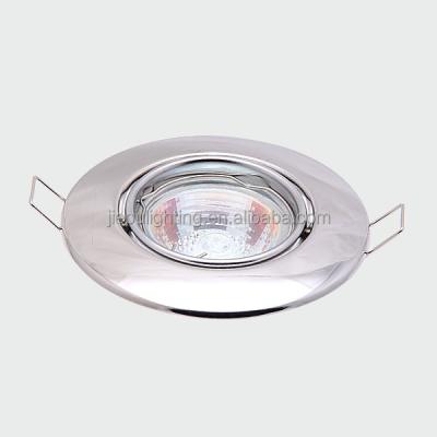 China Iron material iron round shape with radian recessed spotlight using M. 16 lamp cup and GU 5.3 lamp holder for sale