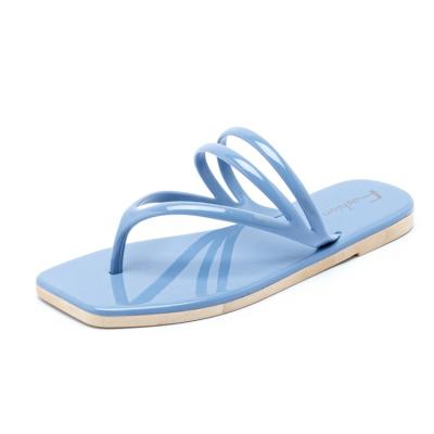 China Deodorization Sandals Slipper Fashion PVC Slide Slipper Ladies Slip On Flip Flops Flat Slippers for sale