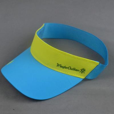 China China Supplier Custom Comfortable 100% Polyester Sun Visor Hat With Flat Embroidery And Printing Logo for sale