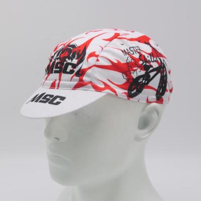 China COMMON Custom Design Logo Sublimation Polyester Mesh Bike Printing 3 Panel Cycling Cap for sale