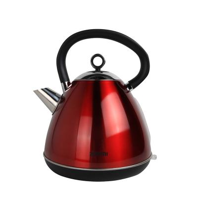 China 360 Degree Rotation Base Factory Customized Cordless Electric Kettle For Hotel Household Stainless Steel Red Water Heater for sale