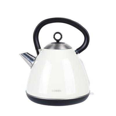 China White Stainless Steel Rotation Electric Kettle Base 360 ​​Degree Direct View Of Water Window Interrupt Temperature Electric Full Automatic Kettles for sale