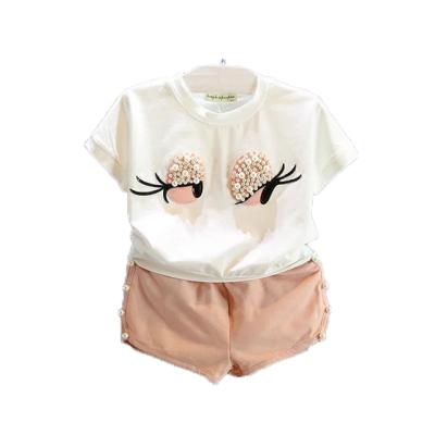 China Two Piece 100% Cotton Suit Shorts Baby Clothes for sale