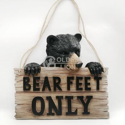 China Resin Bears Feet Sign Soles Hand Painted Resin Bear Figurines Opens Gifts for sale