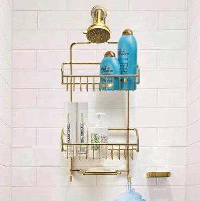 China Modern BSCI The Extra Wide Rustproof Gold Shower Caddy for sale