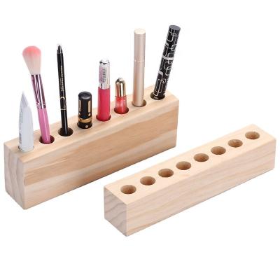 China Wooden Pine Wood Lipstick Display Rack for sale