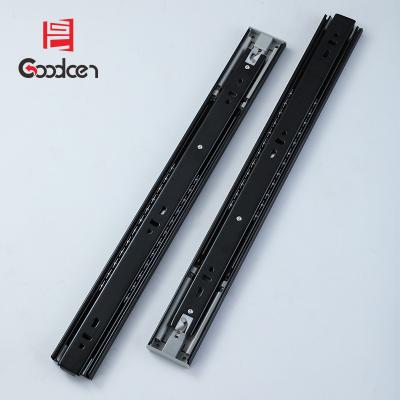 China 45mm Modern Iron Channel Soft Narrow Buffer Damping Fold Rail 3 Drawer Slide for sale