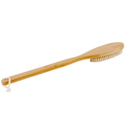 China Long Handle WELLRICH Professional Bath Body Brush Natural Bristle, Back Shower Brush With Long Handle, for sale