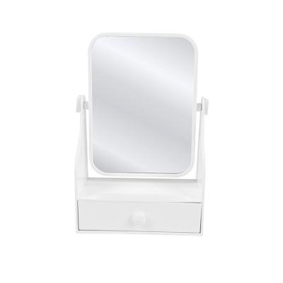 China WELLRICH Lighted Makeup Portable Tabletop Mirror, Wooden Cosmetic Mirror, Concise Style Personal Makeup Mirrors for sale