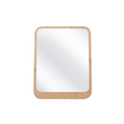 China WELLRICH Lighted Makeup Portable Tabletop Mirror, Wooden Cosmetic Mirror, Concise Style Personal Makeup Mirrors for sale