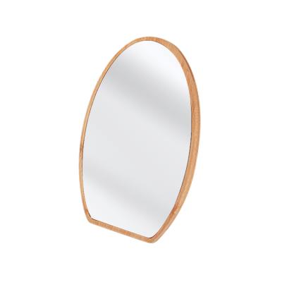 China WELLRICH Lighted Makeup Portable Tabletop Mirror, Wooden Cosmetic Mirror, Concise Style Personal Makeup Mirrors for sale