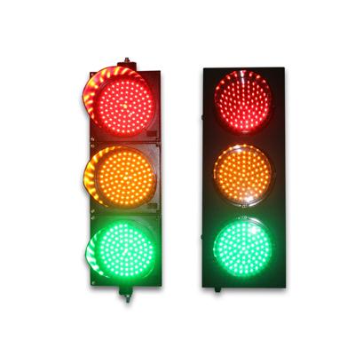 China Engineer Grade PC+Aluminum Sheet 200mm Full Ball LED Yellow Green 300mm Red Traffic Light for sale