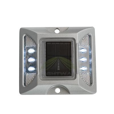 China Solar Driveway Reflectors Sidewalk Reflectors Solar Lights White/Yellow Aluminum Alloy Solar Lights for sale