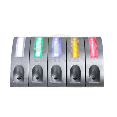 China Aluminum Alloy Solar Powered LED Road Deck Dock Signal Light Aluminum Crystals Studs Yellow Turn Signal Reflector For Road Safety for sale