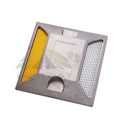 China Heavy Duty Aluminum Europe Market Traffic Aluminum Reflective Road Studs For Sidewalk Marker for sale