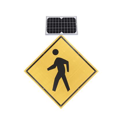 China M& Galvanize Leaf Arrow Solar Powered Road LED Traffic Direction Signal Traffic Backlight Arrow Flashing Sign for sale