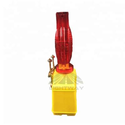 China High Quality PE Plastic Base PS Mask + Solar Powered Led Road Red Cone Flashing Warning Lights for sale